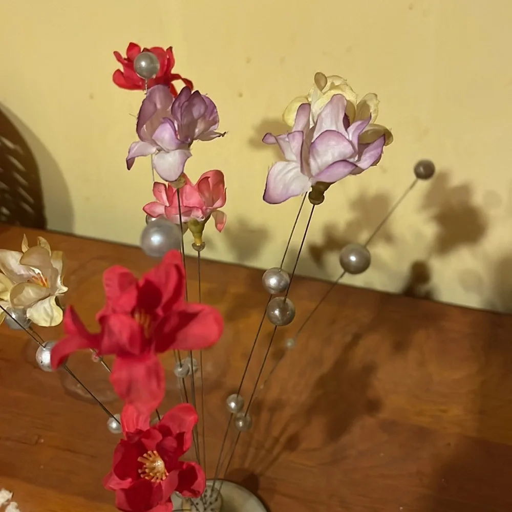Vintage Polyester Flower and Ball Tree Mobile